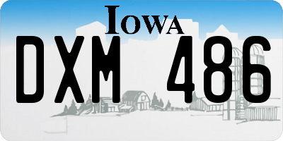 IA license plate DXM486