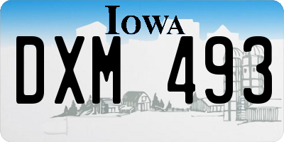 IA license plate DXM493