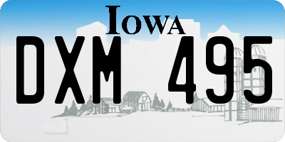 IA license plate DXM495