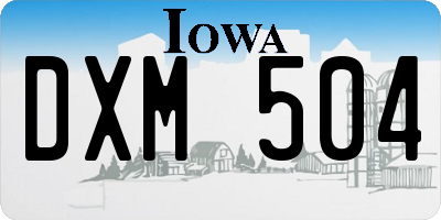 IA license plate DXM504