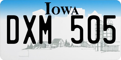 IA license plate DXM505