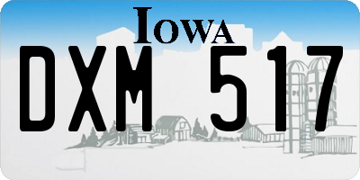 IA license plate DXM517