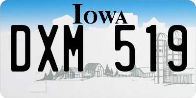 IA license plate DXM519
