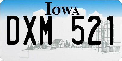 IA license plate DXM521