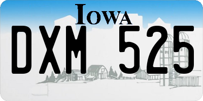 IA license plate DXM525