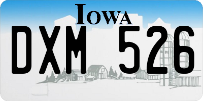 IA license plate DXM526