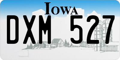 IA license plate DXM527