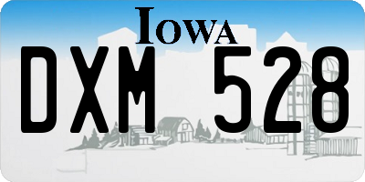IA license plate DXM528