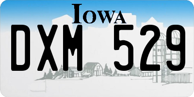 IA license plate DXM529