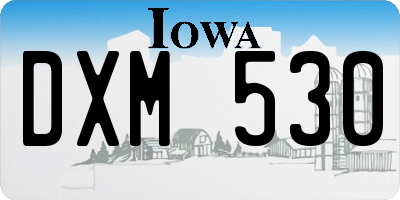 IA license plate DXM530