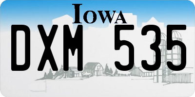IA license plate DXM535