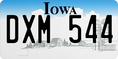 IA license plate DXM544