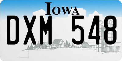 IA license plate DXM548
