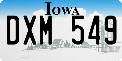 IA license plate DXM549