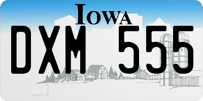 IA license plate DXM555