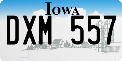 IA license plate DXM557