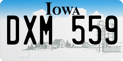 IA license plate DXM559