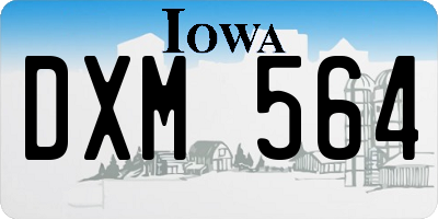IA license plate DXM564