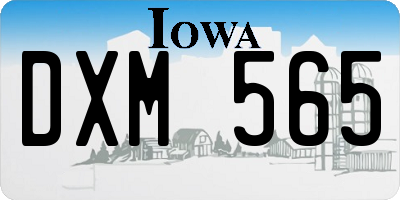IA license plate DXM565
