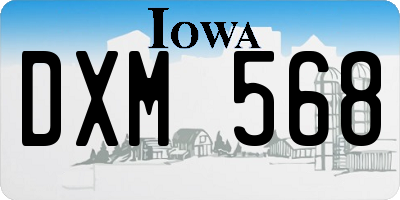 IA license plate DXM568
