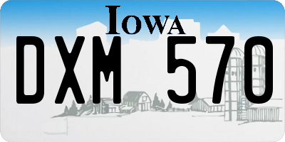 IA license plate DXM570