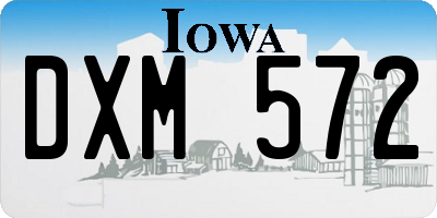 IA license plate DXM572