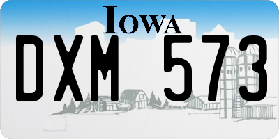 IA license plate DXM573