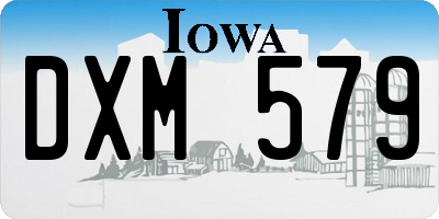 IA license plate DXM579