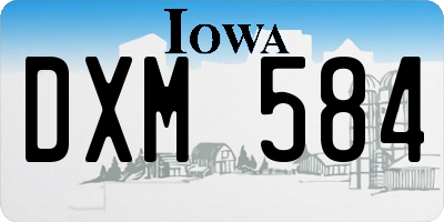 IA license plate DXM584