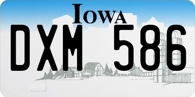 IA license plate DXM586
