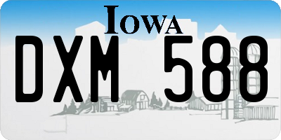 IA license plate DXM588