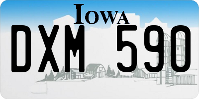IA license plate DXM590