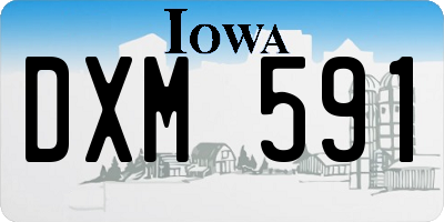 IA license plate DXM591