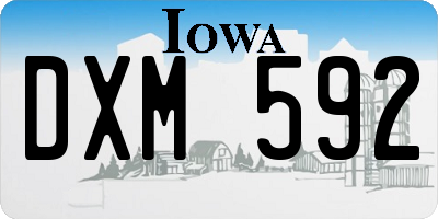 IA license plate DXM592