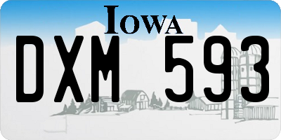 IA license plate DXM593