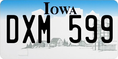 IA license plate DXM599