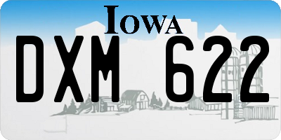 IA license plate DXM622