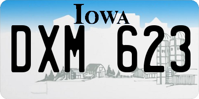 IA license plate DXM623