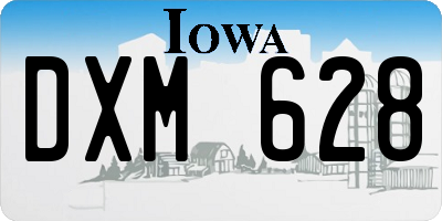 IA license plate DXM628
