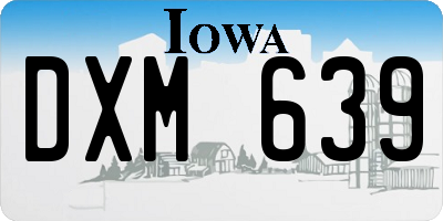 IA license plate DXM639