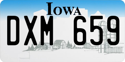 IA license plate DXM659
