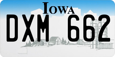 IA license plate DXM662
