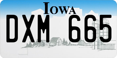 IA license plate DXM665