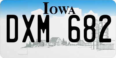 IA license plate DXM682