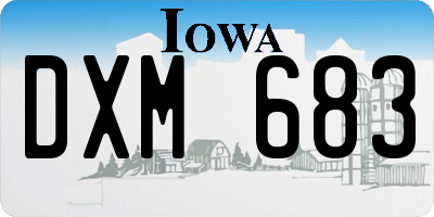 IA license plate DXM683