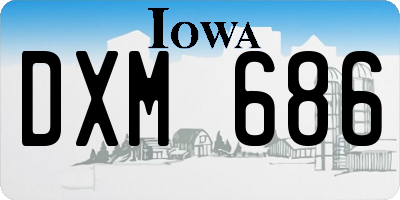 IA license plate DXM686