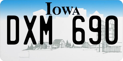 IA license plate DXM690