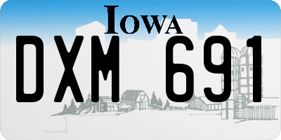 IA license plate DXM691