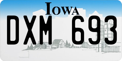 IA license plate DXM693