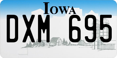 IA license plate DXM695